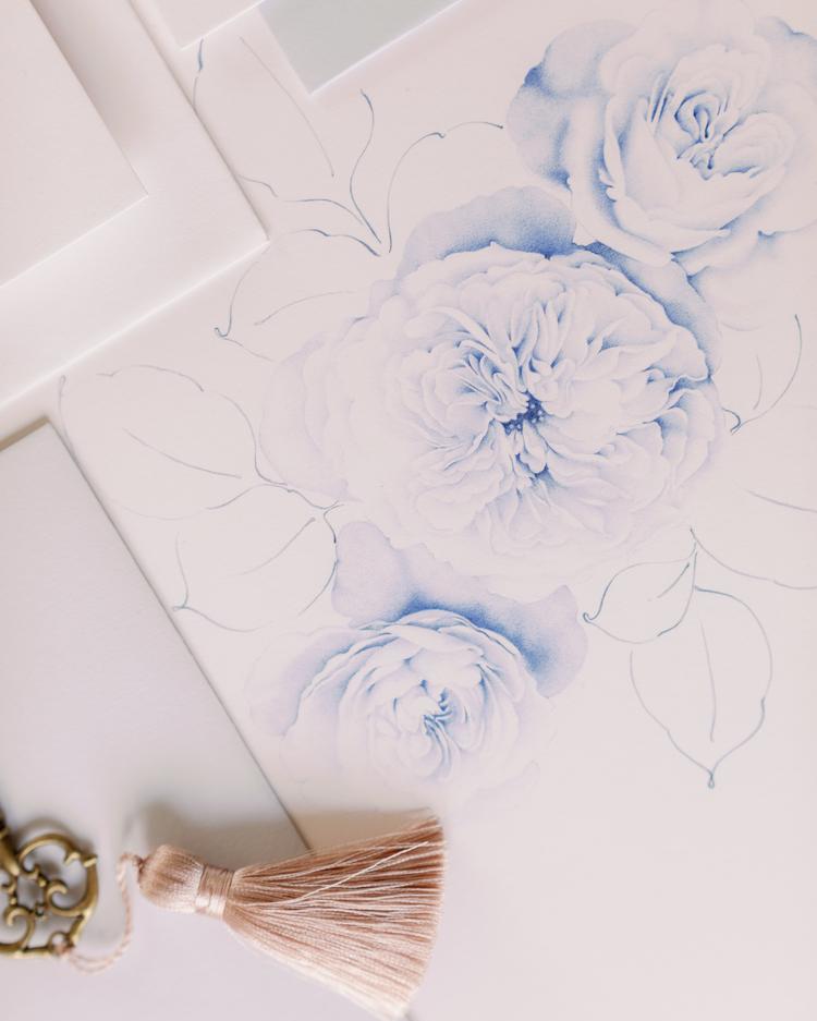 Wedding Rose Illustration for Stationery