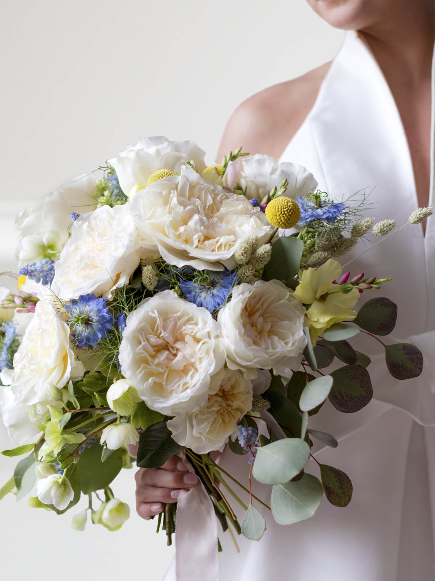 Roses de mariage en bouquet de mariée