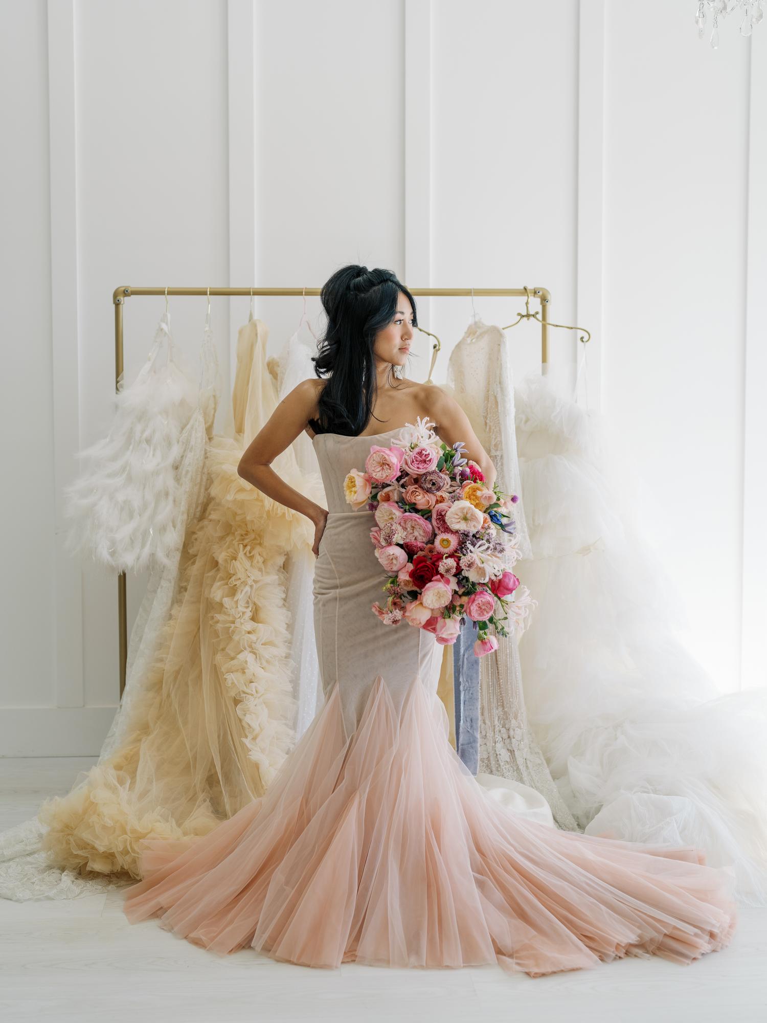 Blush Pink Princess Wedding Gowns with Sleeves – ROYCEBRIDAL OFFICIAL STORE